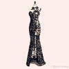Elegant Beading Split Evening Dresses ,High Neck Mermaid Sequins