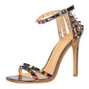 New Charming Women Open Toe Ankle Strap Stiletto High Heel Dress Sandals Elegant Wedding Party Shoes