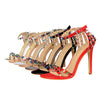 New Charming Women Open Toe Ankle Strap Stiletto High Heel Dress Sandals Elegant Wedding Party Shoes